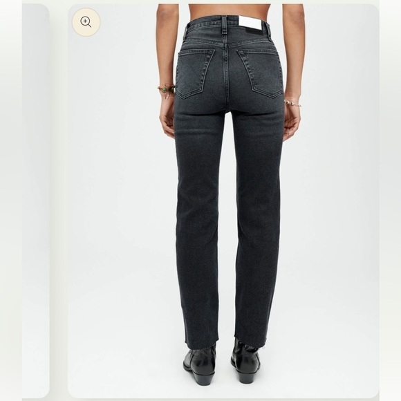 Re/Done 70s Stove Pipe in Washed Noir - Picture 3 of 5